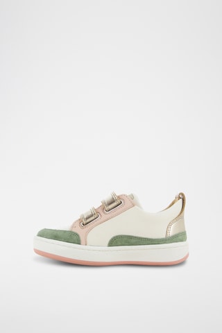 Baskets en cuir de chèvre - Blanc et rose poudré