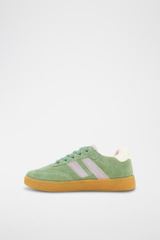Baskets en nubuck - Vert clair
