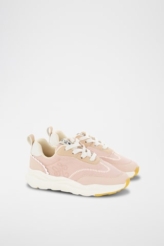 Baskets en nubuck - Rose poudré