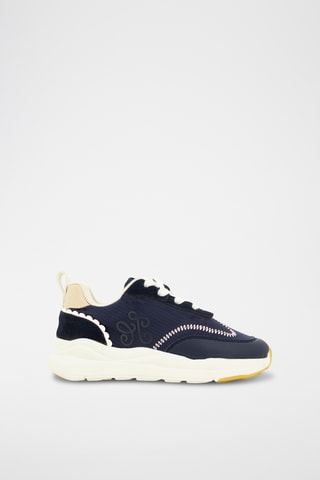 Baskets en nubuck - Bleu marine