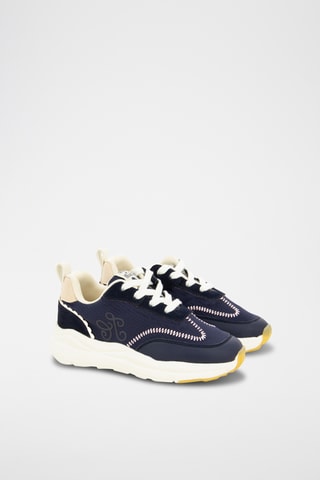 Baskets en nubuck - Bleu marine