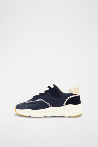 Baskets en nubuck - Bleu marine