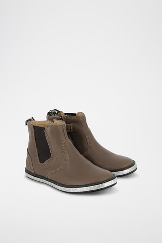 Bottines en cuir - Taupe