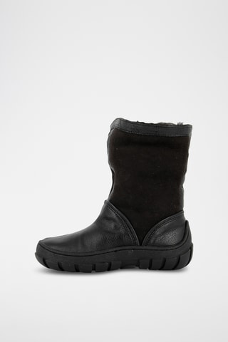Bottines fourrées en cuir de mouton - Noir