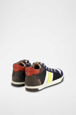 Baskets en cuir - Noir et bleu nuit