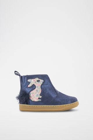 Bottines en cuir - Bleu marine
