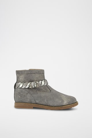 Bottines en cuir - Gris foncé