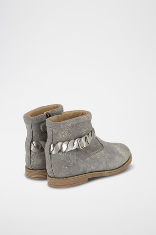 Bottines en cuir - Gris foncé