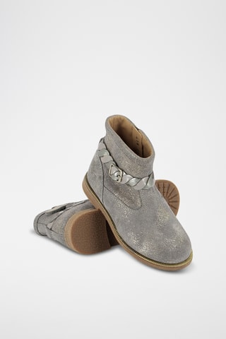 Bottines en cuir - Gris foncé