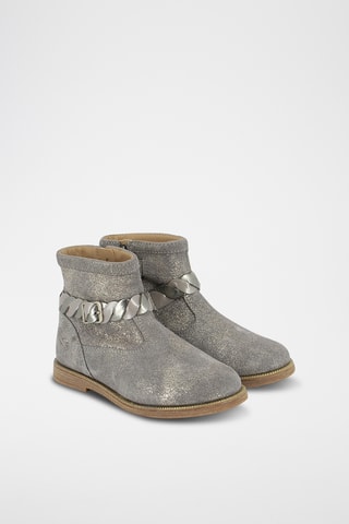 Bottines en cuir - Gris foncé
