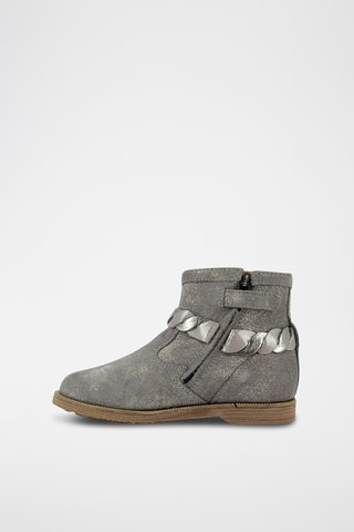 Bottines en cuir - Gris foncé