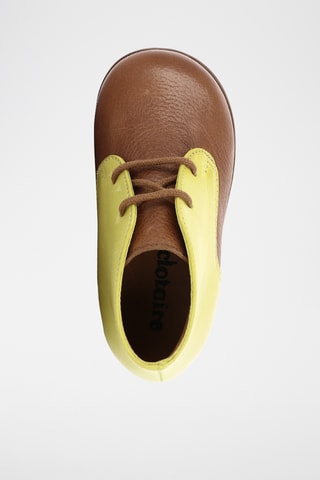 Bottines en cuir - Marron et jaune