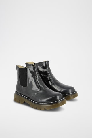 Bottines en cuir verni - Anthracite