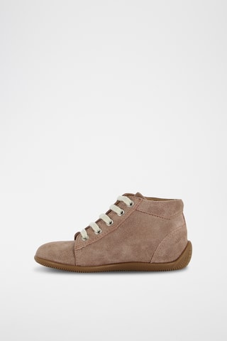 Baskets en nubuck - Vieux rose
