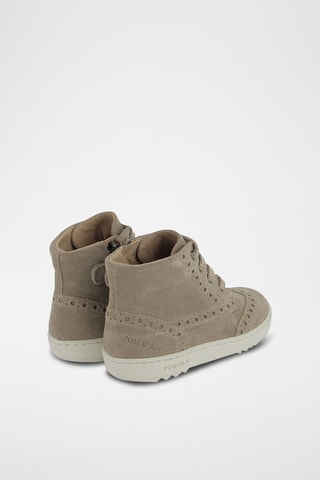 Baskets montantes en nubuck - Taupe