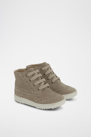 Baskets montantes en nubuck - Taupe