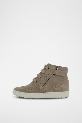Baskets montantes en nubuck - Taupe