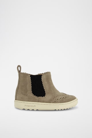 Bottines en nubuck - Taupe