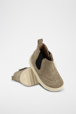 Bottines en nubuck - Taupe