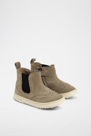 Bottines en nubuck - Taupe