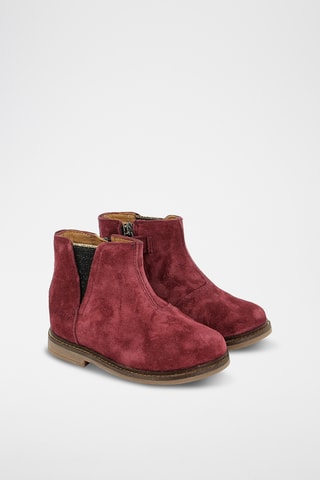 Bottines en nubuck - Bordeaux