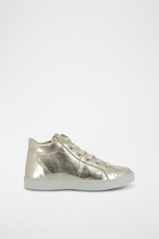 Baskets montantes en cuir - Doré