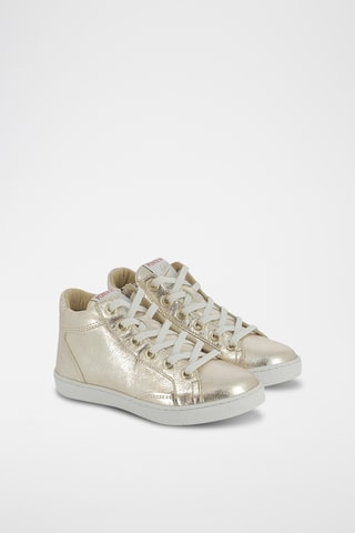 Baskets montantes en cuir - Doré