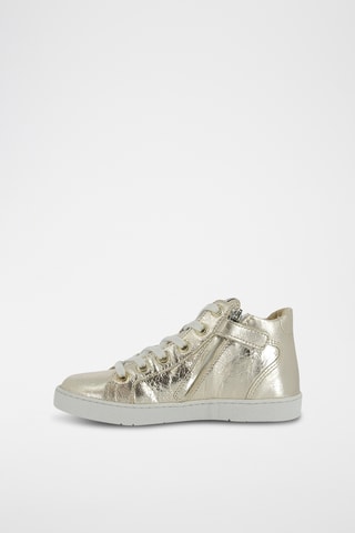 Baskets montantes en cuir - Doré