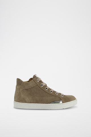 Baskets montantes en cuir - Taupe