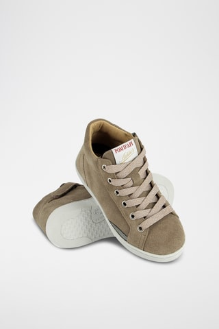 Baskets montantes en cuir - Taupe