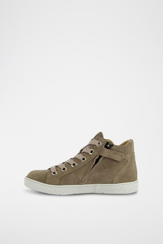 Baskets montantes en cuir - Taupe