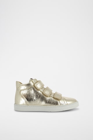 Baskets montantes en cuir - Doré