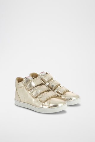 Baskets montantes en cuir - Doré