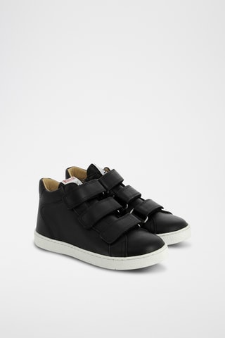Baskets montantes en cuir - Noir