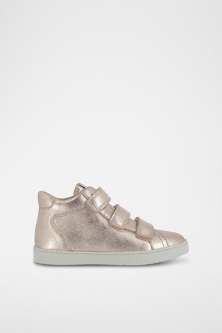 Baskets montantes en cuir - Doré rose