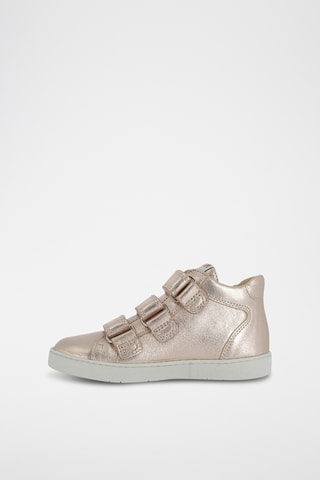 Baskets montantes en cuir - Doré rose