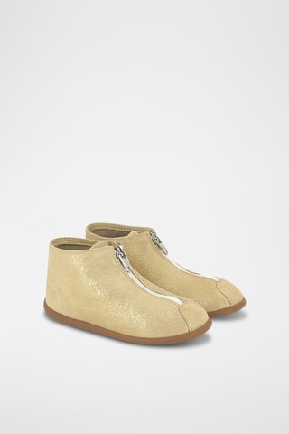 Bottines en nubuck - Doré