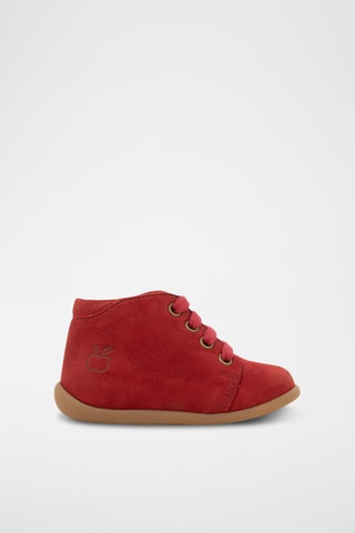 Bottines en nubuck - Rouge