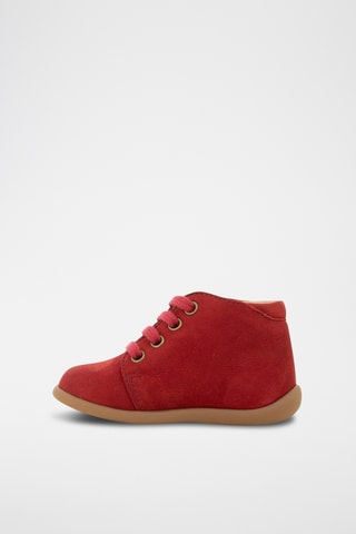 Bottines en nubuck - Rouge