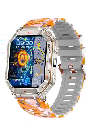 Smartwatch KR92 - Grigio chiaro e arancione