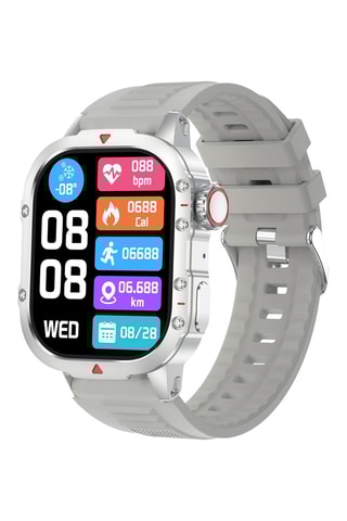 Smartwatch - Compatibilità Android e iOS - Grigio chiaro