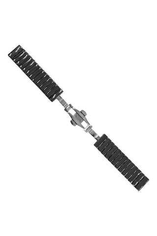 Cinturino in ceramica compatibile con smartwatch e orologio da 22 mm - Nero