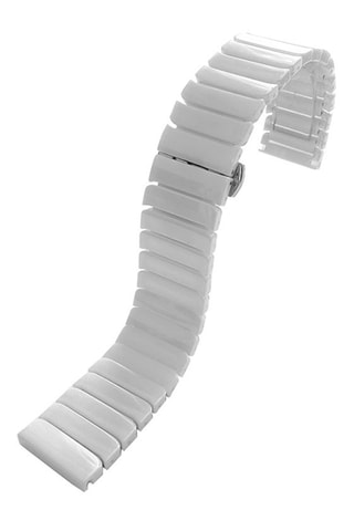Cinturino in ceramica compatibile con smartwatch e orologio da 22 mm - Bianco