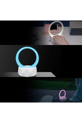 Cassa wireless con anello luminoso - Bianco