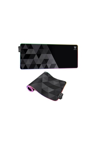 Tappetino per mouse da gioco Onikuma con luci LED - Nero - 79 x 30 cm