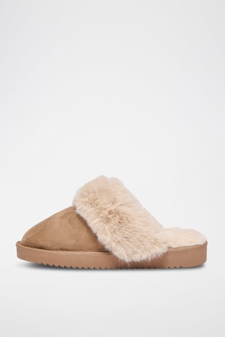 Pantoufles fourrées - Camel