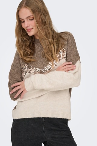 Pull - Taupe et beige