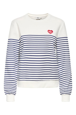 Pull en coton biologique - Ecru et bleu marine