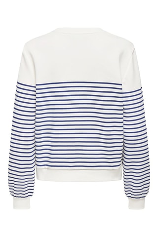 Pull en coton biologique - Ecru et bleu marine