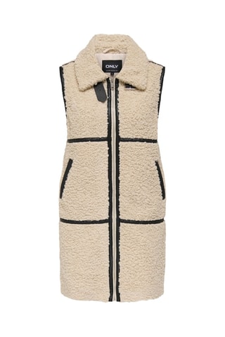 Veste longue sans manches - Beige